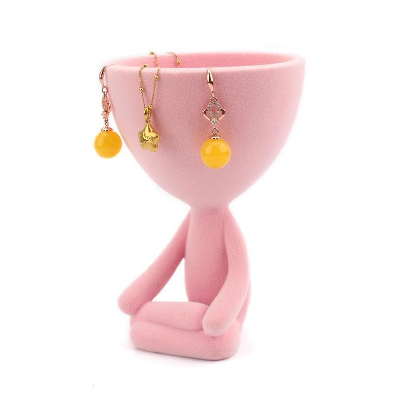 Cartoon Lipstick Ring Holder Jewelry Case Decorative Cosmetic Storage Display