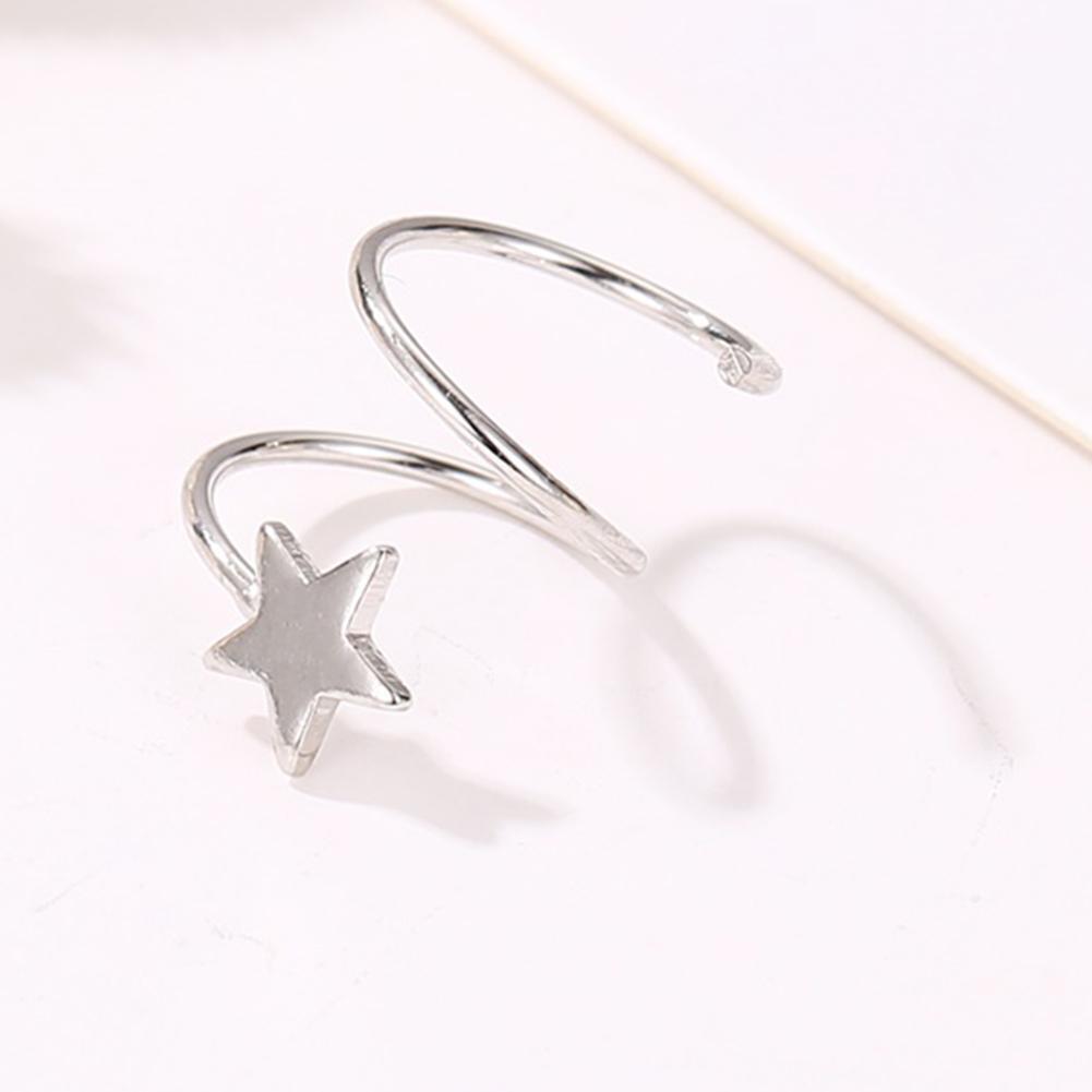1pc Fashion Stud Earrings Women Korean Style Ear Studs Jewelry Gifts (Star)