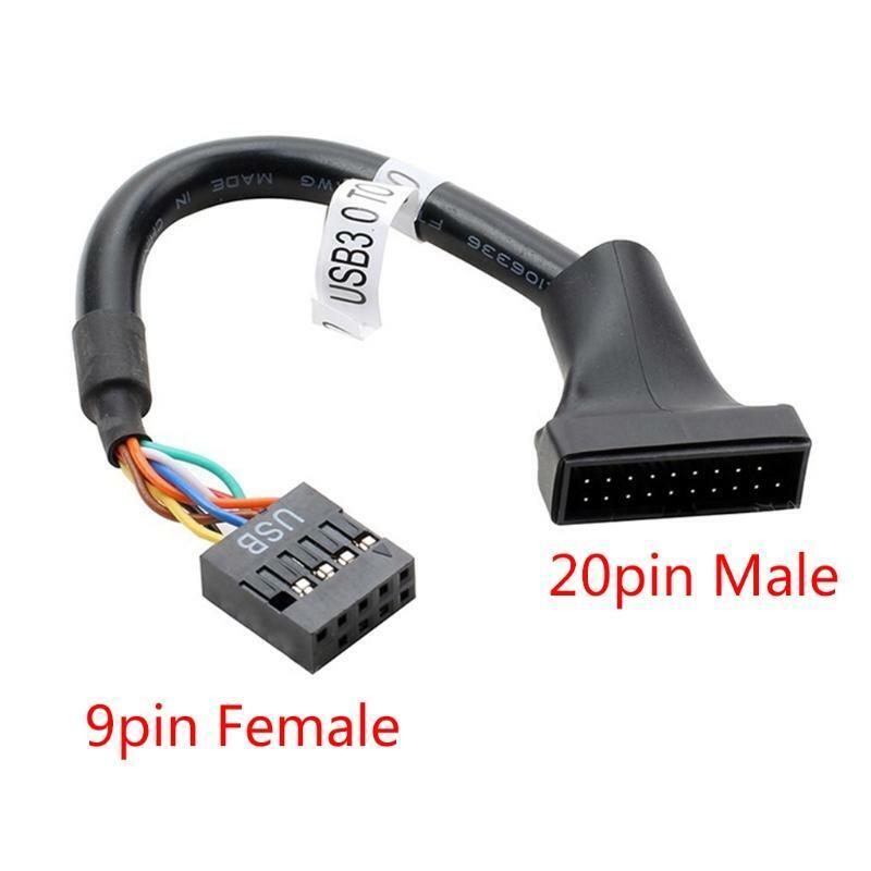 Cable Converter USB 3.0 19 Pin Female to 2.0 9 Pin Male Convertor Motherboard