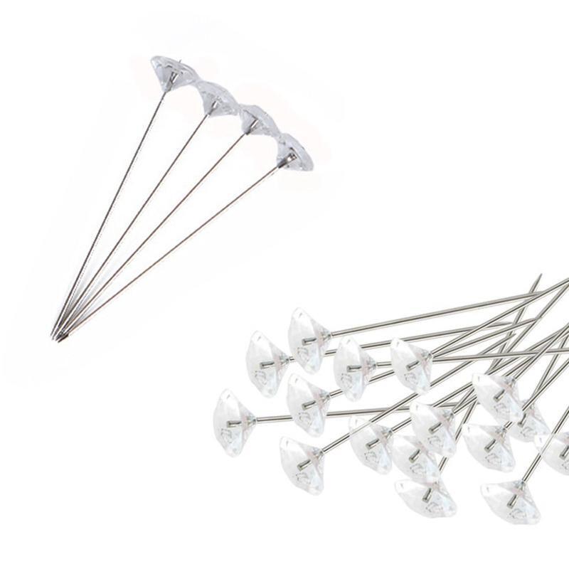 Clear Straight Pin Bouquet Pins Rhinestone  for Wedding Jewelry DIY Decoration
