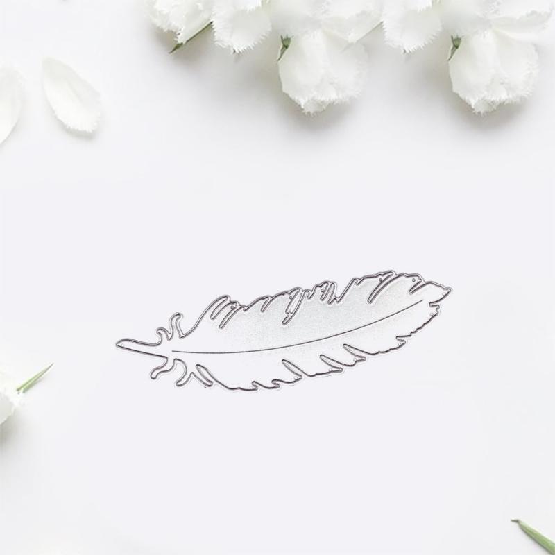 Feather Metal Cutting Dies Stencil DIY Scrapbook Album Paper Card Template Mold