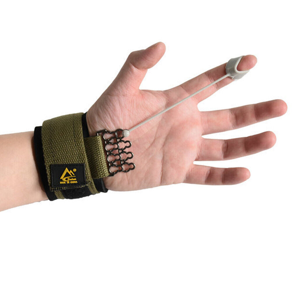 Finger Flexion Extension Training Device Strength Trainer (Green 20 Pound)