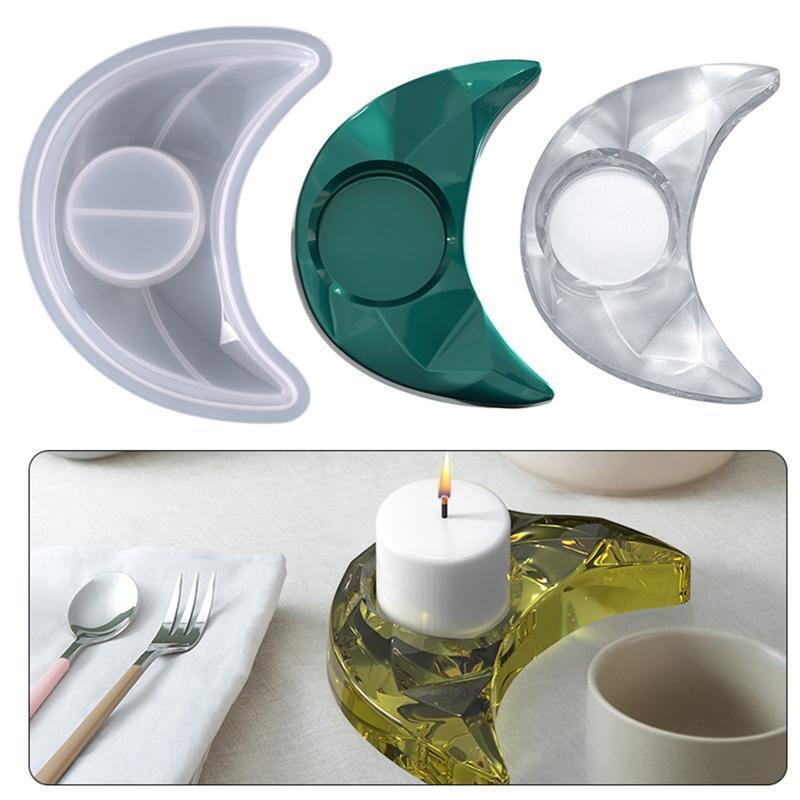 Candle Holder Mold for DIY Candlestick Jewelry Tray Wedding Home Table Decor