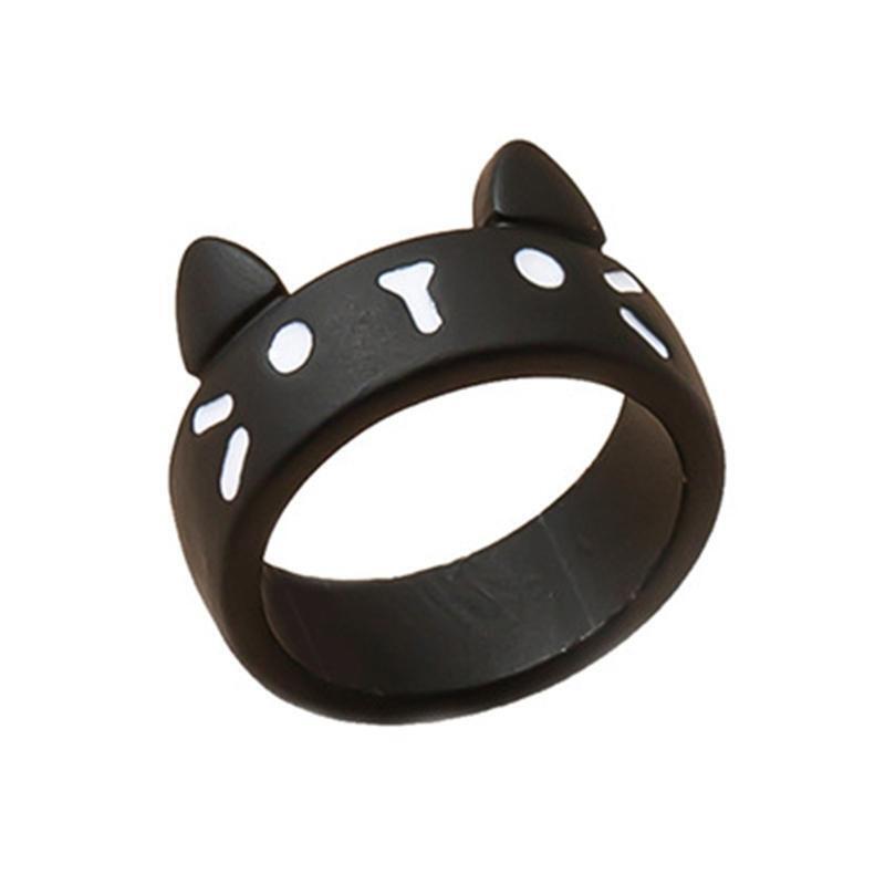 Cute Small Cat Shaped Rings for Girls Women Alloy Minimalist Rings Jewelry