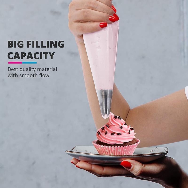 100 Pieces Cake Decorating Bags Easy to Handle Thick Pastry Bags Easy to Hold