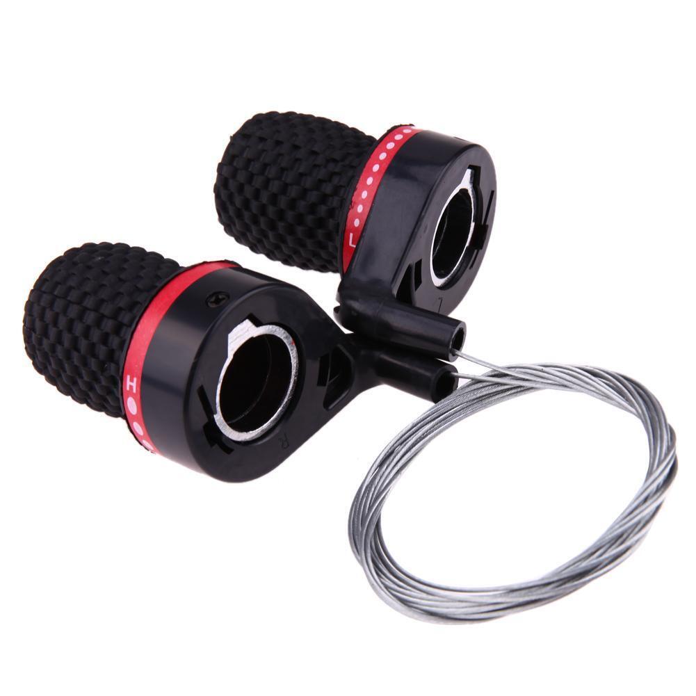 1 Pair Cycling Bike Twist Grip Gear Shifters Speed Conjoined DIP Derailleur