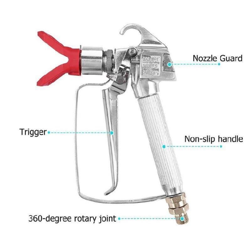 High Pressure Airless Paint Spray Gun for Artistic Drawing Inkjet Tattoo 3600PSI
