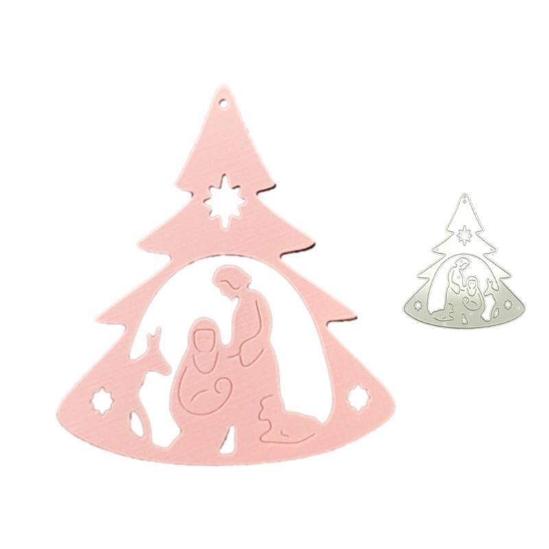 Christmas Tree Cutting Dies Photo Album Decoration Family Together Party Diary