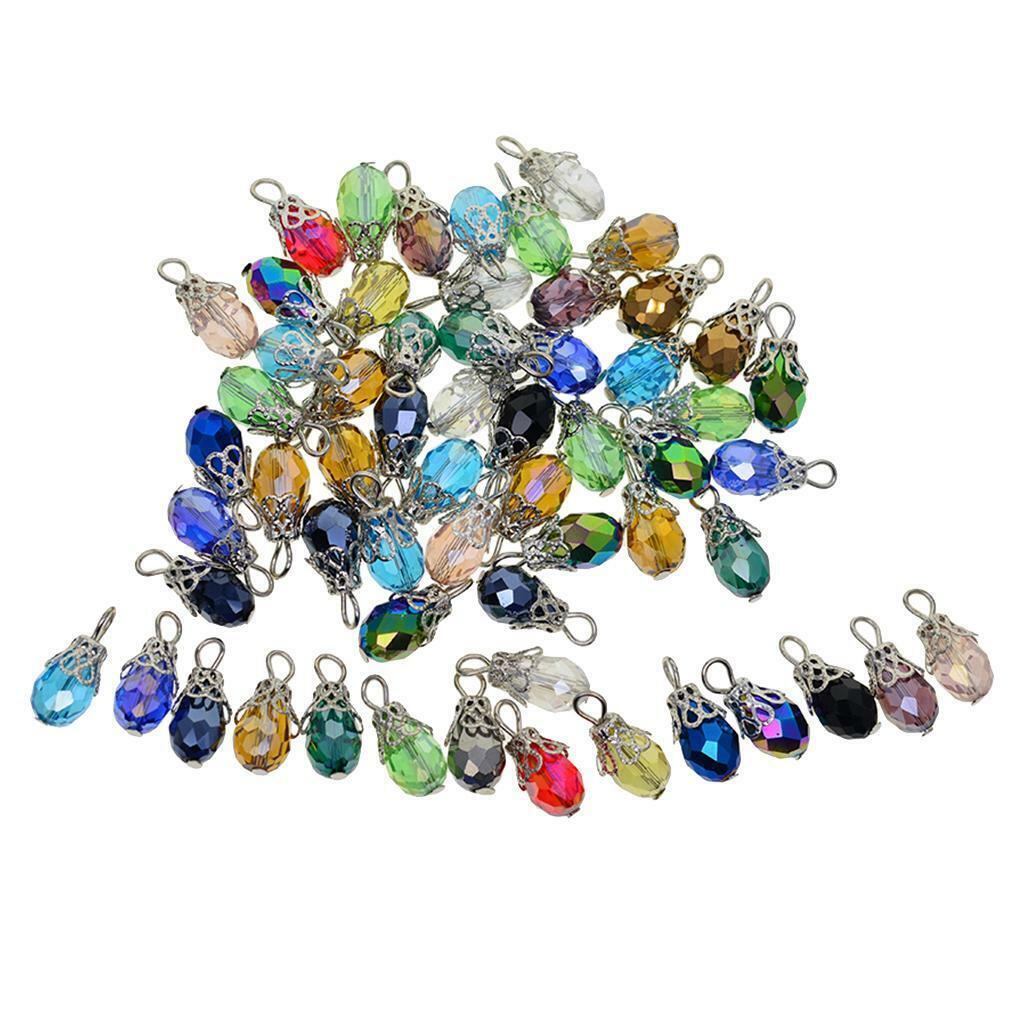 100pcs  Bead Charms Floral Pendants Jewelry Making Necklace