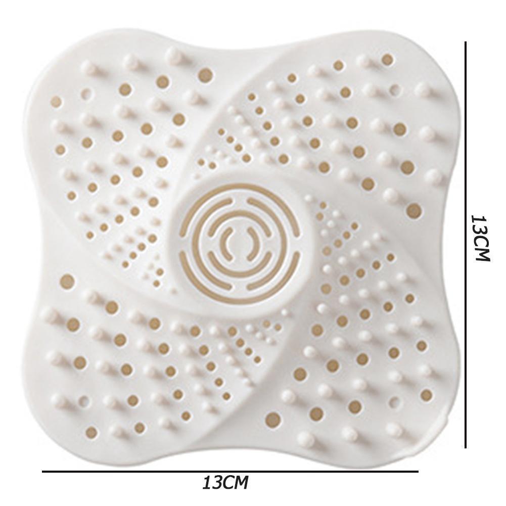 Anti-Block Floor Drain Sucker Sewer Outfall Strainer Sink Filter (White)