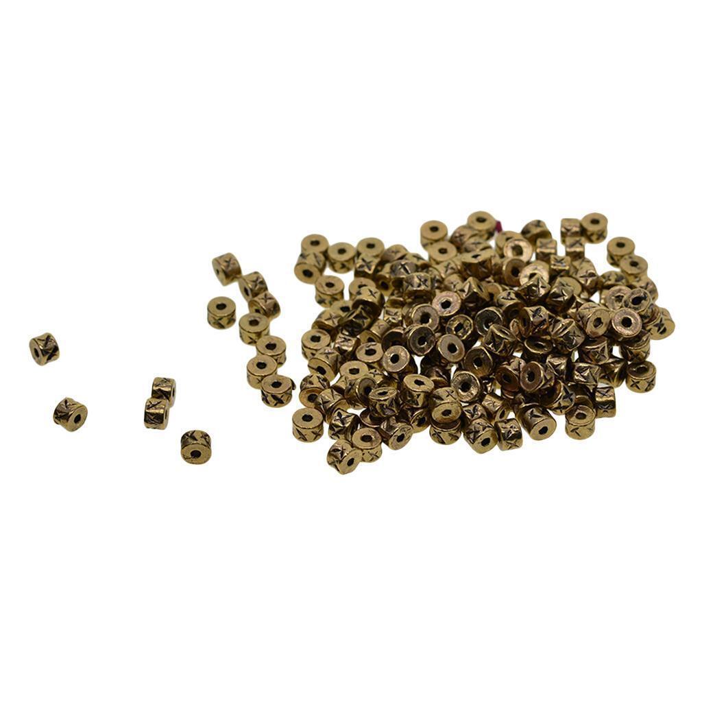 100pcs Alloy Spacer Loose Beads Necklace Bracelets Earring Craft Accessories