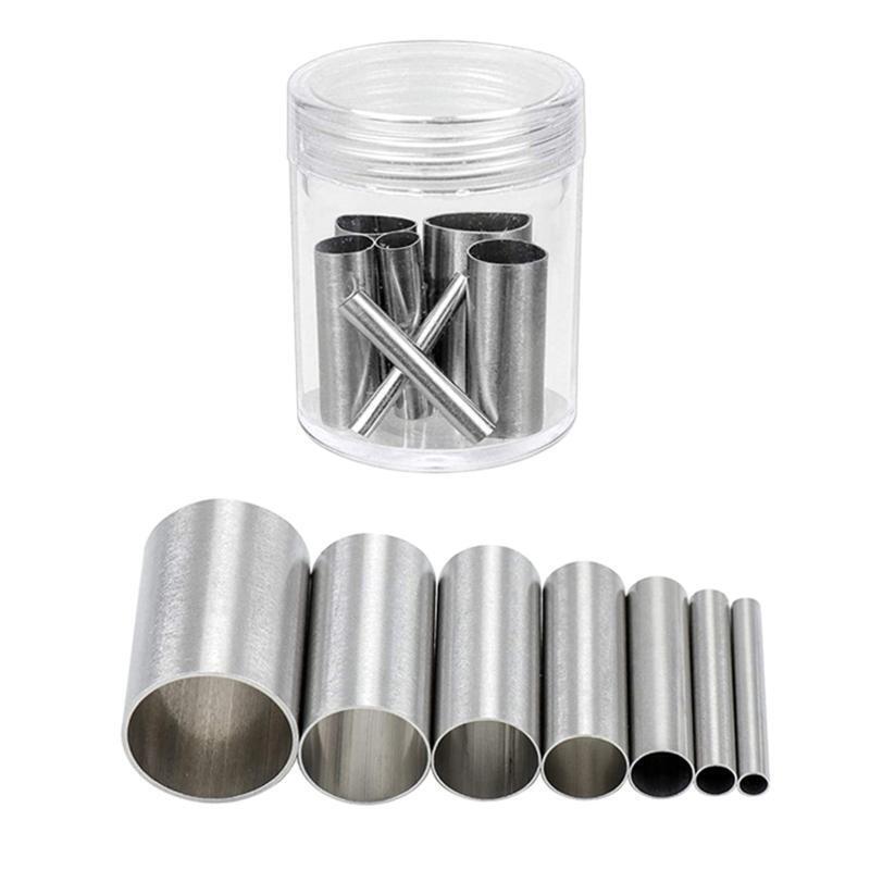 8 Pcs/Set Clay Cutter Roller Set Stainless Steel Indentation Round Punch Cutter