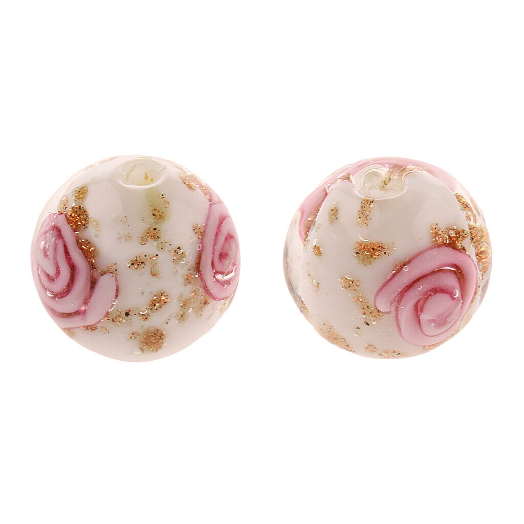 10 Pieces Glitter Lampwork   for Jewelry Making 12mm