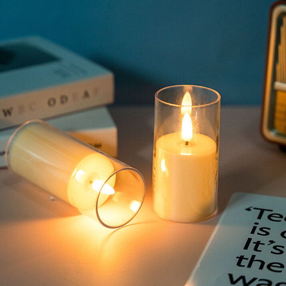 Flameless Candle Lights Electronic Tealight Wedding Home Decor (5x10cm)