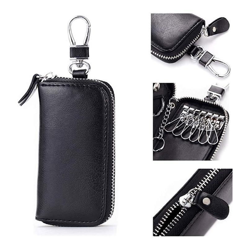 Wallet Card Holder Pocket Leather Car Key Holder Bag Coin Purse for Women Men