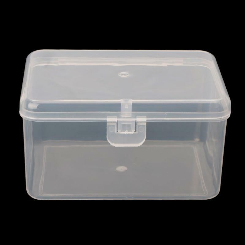 Small Transparent Storage Box Cards Chip Hardware Case Holder Jewelry Organizer