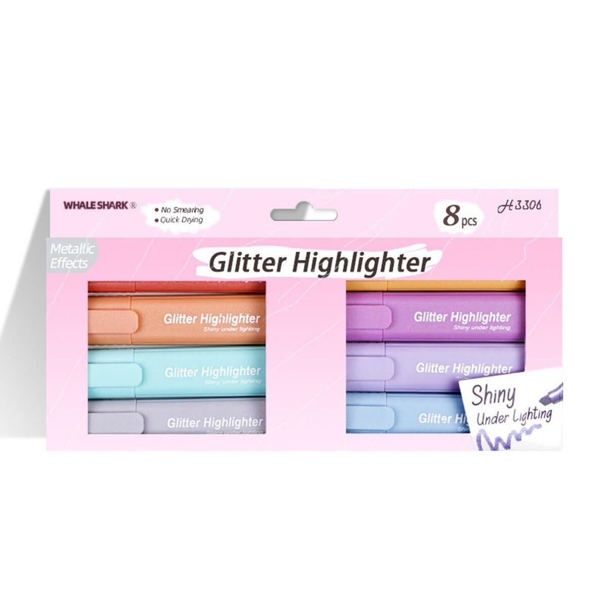 8x Assorted Colour Highlighter Marker  Fluorescent  Tip Office