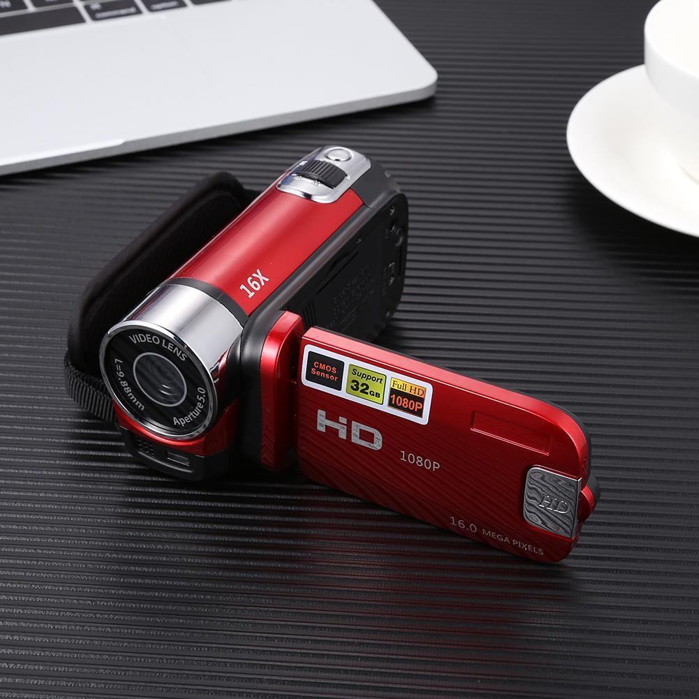 Digital Video Camera Full HD 1080P 32GB 16x Zoom Camcorder DV Camera(Red)