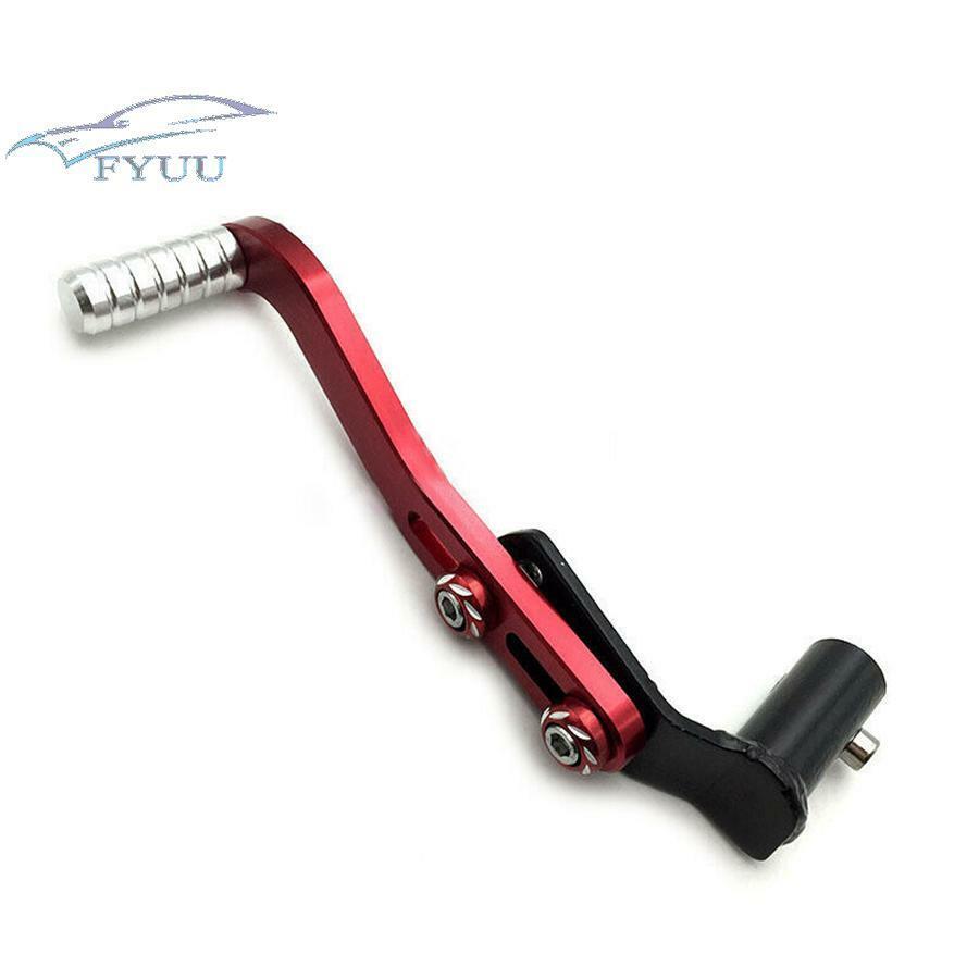 1x Red CNC Universal Motorcycle Pedal Gear Lever Bar Kick Lever Aluminum Alloy