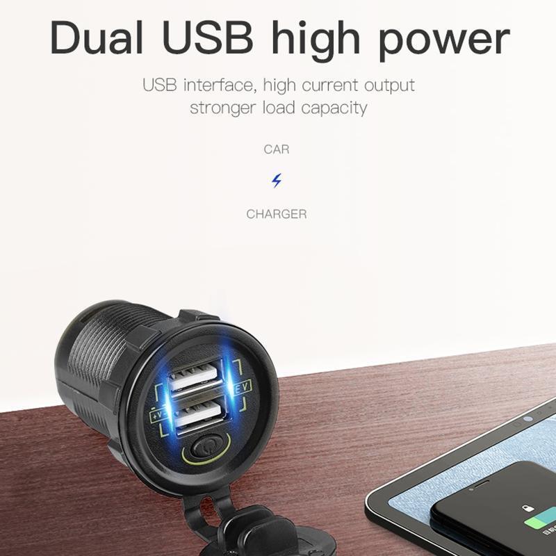 Ebike Charger Socket Dual USB Ports Charger Socket Power Outlet Adapter