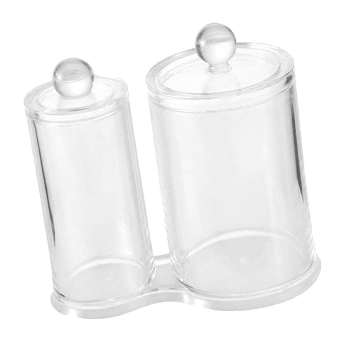 Cotton Swab Ball Pad Holder Apothecary Jar Storage for Living Room Table
