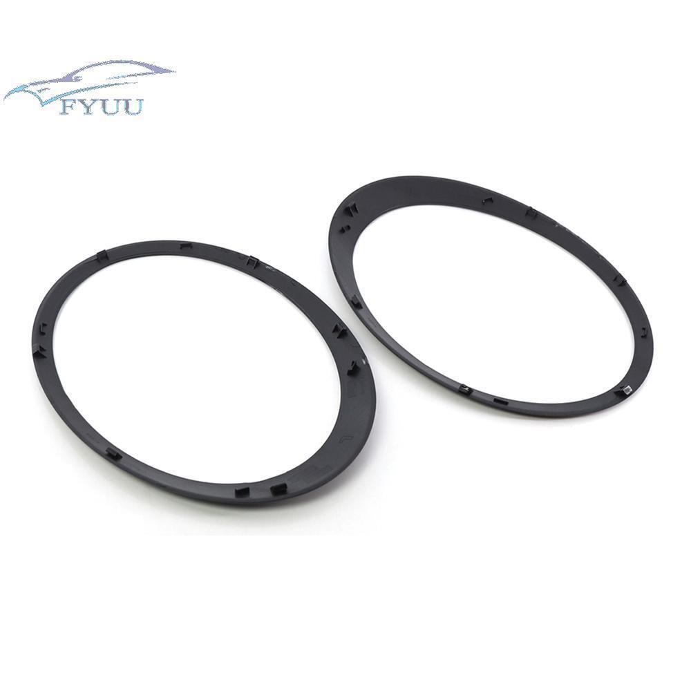 2 x Glossy Black ABS Headlight Trim Rings Fit For Mini Cooper R55 R56 2007-2015