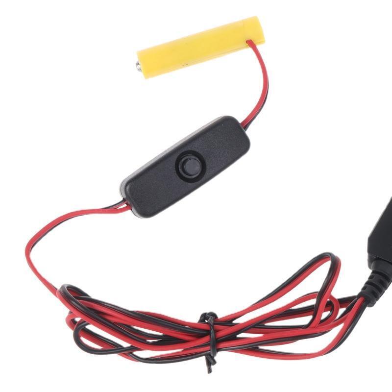 USB C to AAA (LR3 AM4) Battery Eliminator with Switch Replace 4 AAA Battery