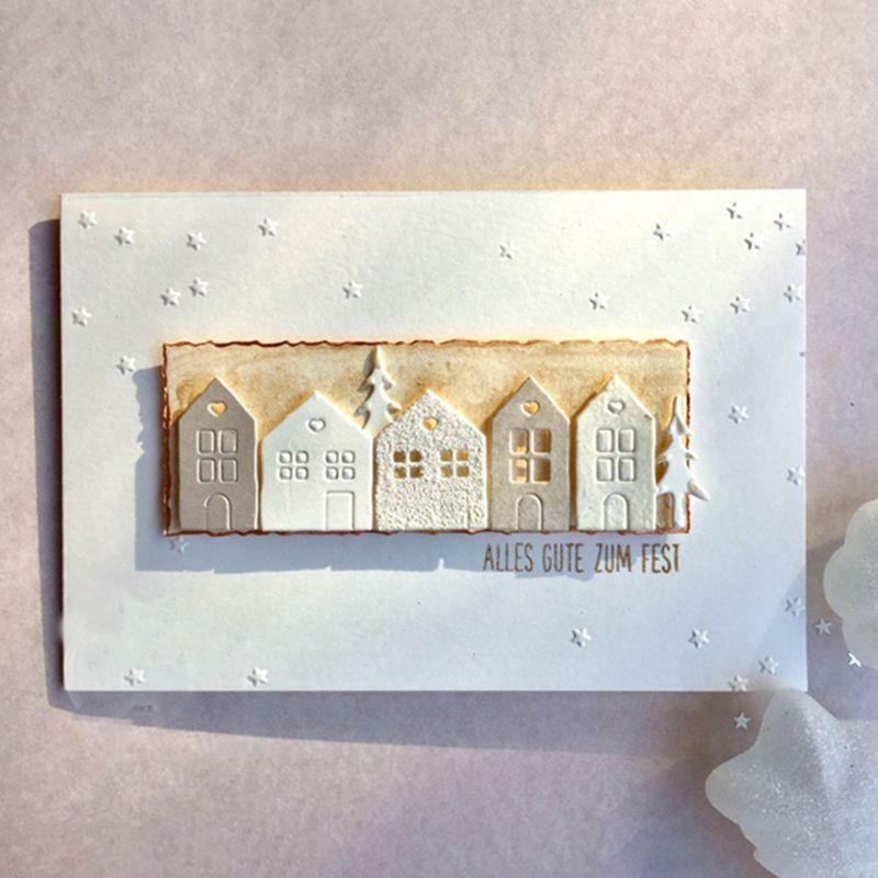 Houses Metal Cutting Dies Stencil Scrapbooking DIY Album Paper Card Embossing