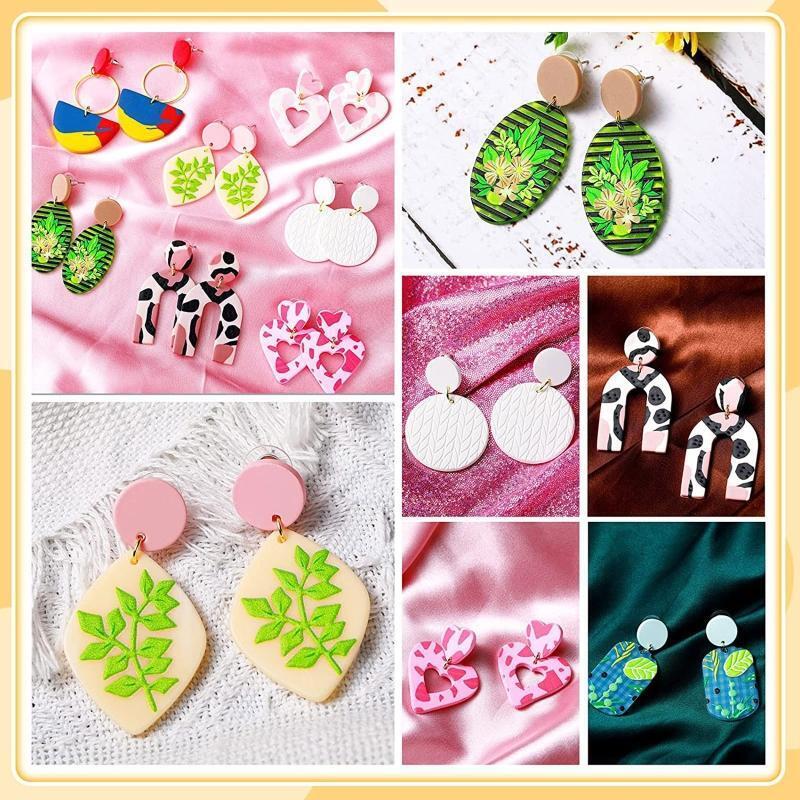 127 Pcs Polymer Clay Cutters Earring Cutters DIY Jewelry Making Art Crafts