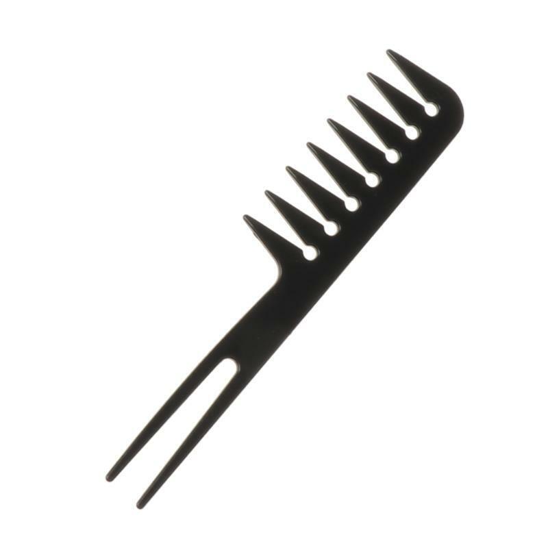 10Pcs Black Pro Salon Hair Styling Hairdressing Plastic Barbers Brush Combs Set