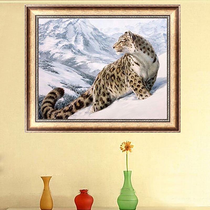 5D Diamond Painting Snow Leopard Animal Diamond Cross Stitch DIY Home Decor