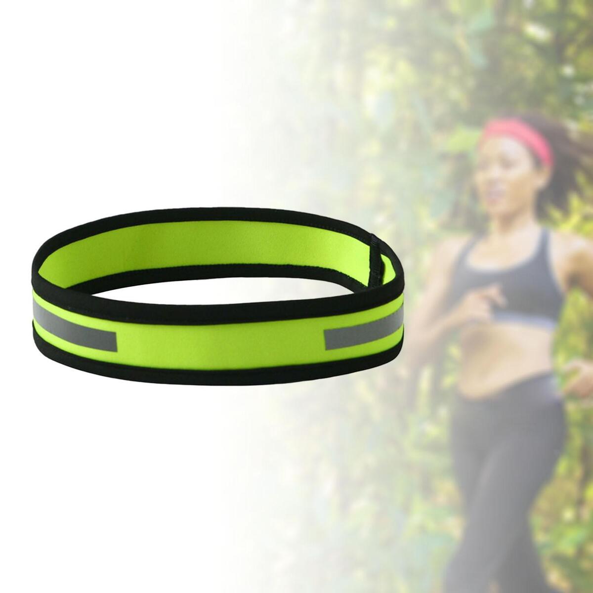 2Pack Reflective Sports Headband for Sports Softball Running Riding Workout