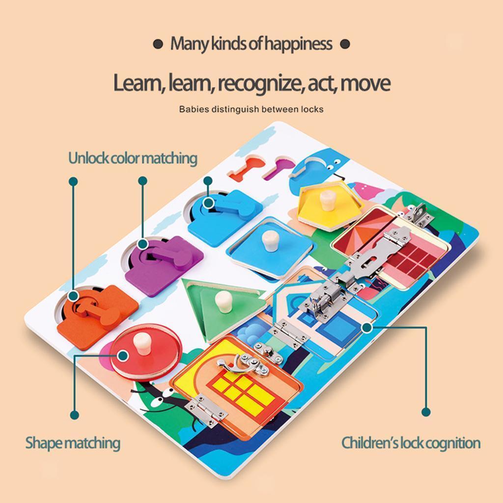 Montessori Training Ability Shape Matching Color and Lock Cognition  Busy
