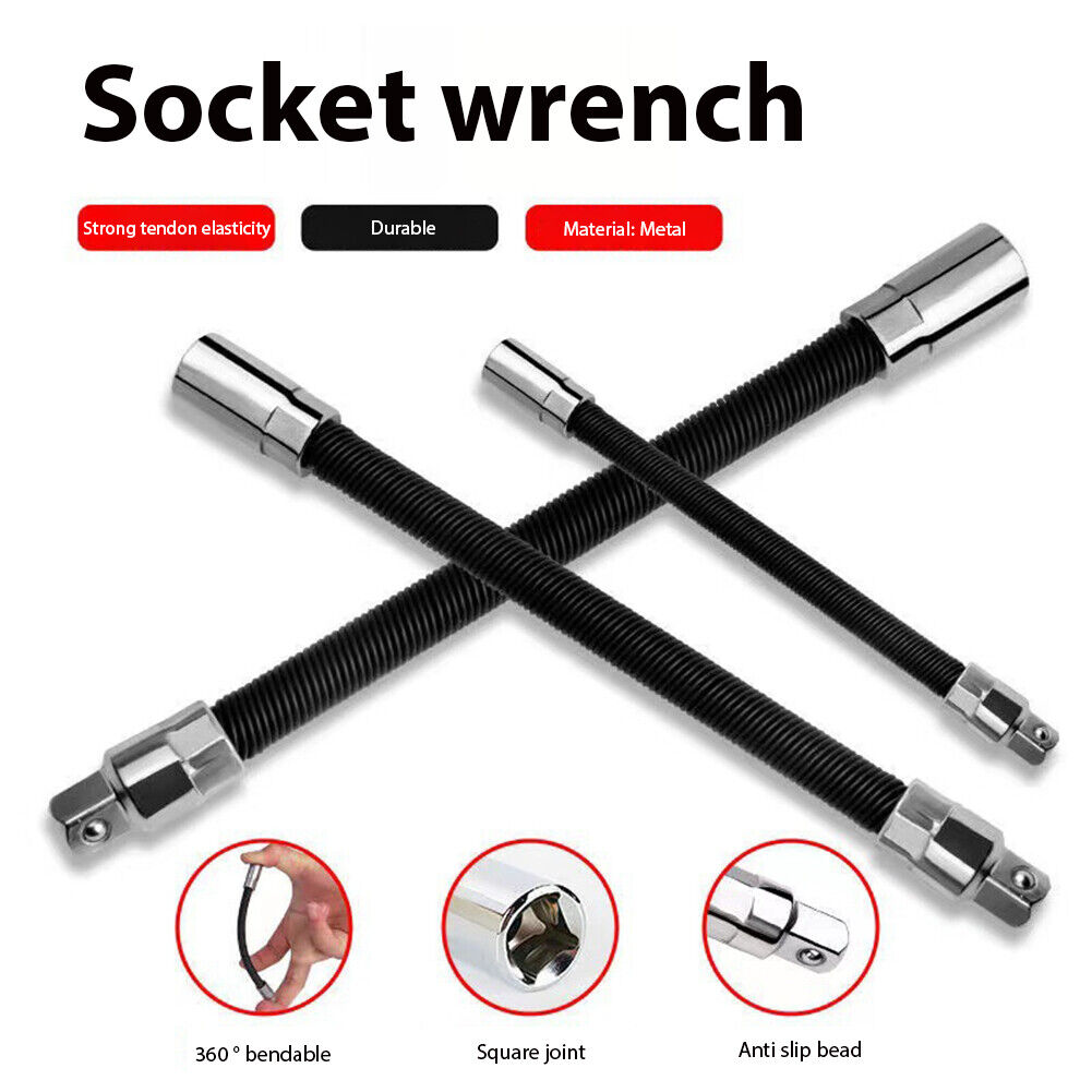 Electric Wrench Sleeve Flexible Shaft Universal Extension Rod (3/8 inch)