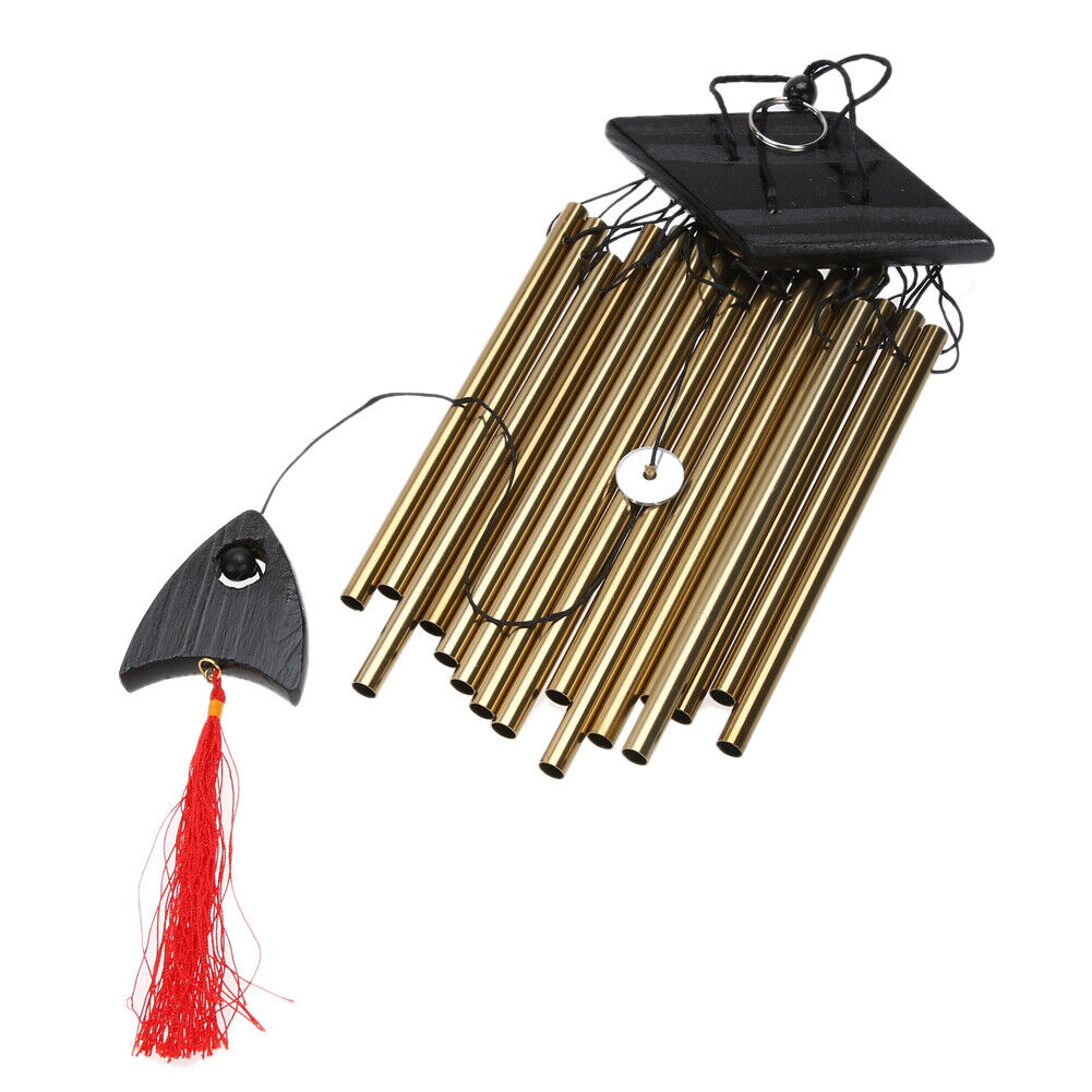 Outdoor Living Wind Chimes Yard Garden Tubes Bells Copper 16 Tubes