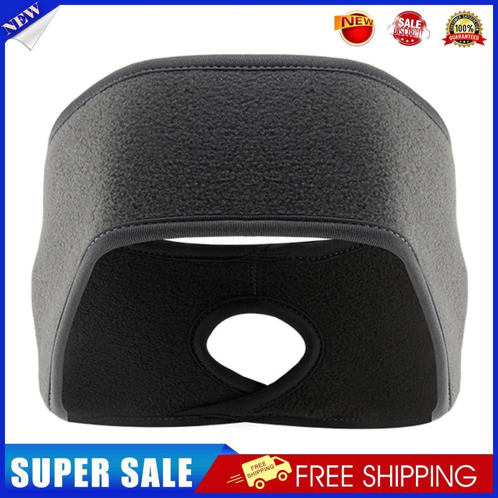 Outdoor Fleece Ponytail Headband Yoga Running Fitness Warm Sweatband (Grey)