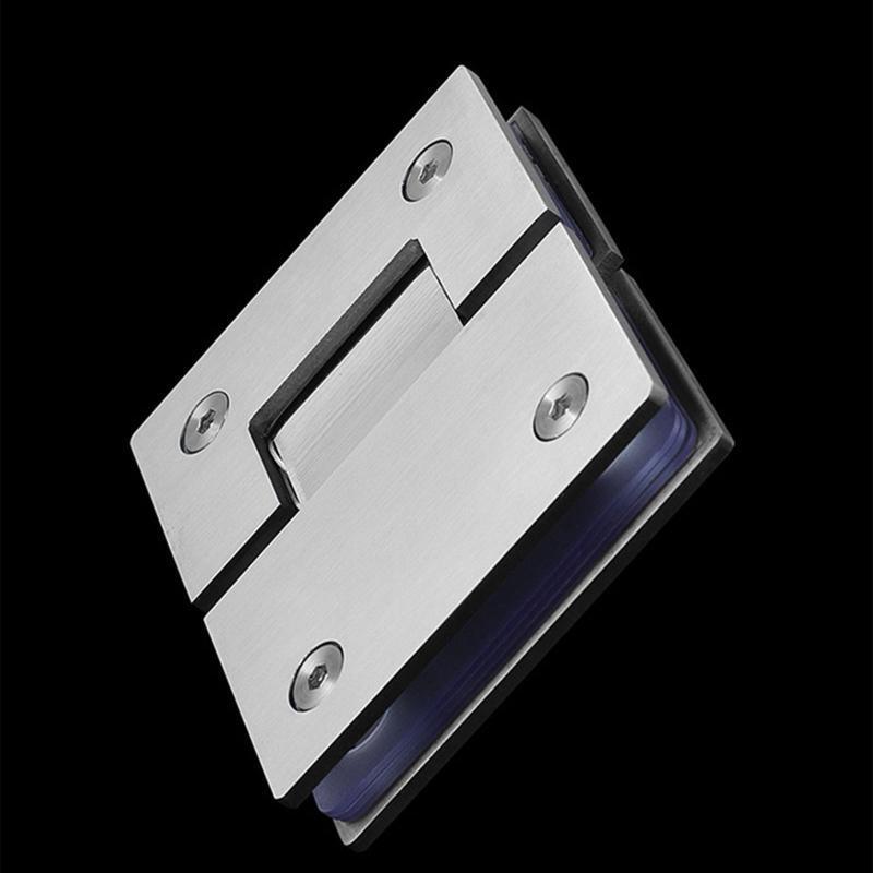 180 Degree Brushed 304 Stainless Steel Hinge Bath Shower Glass Door Bathroom