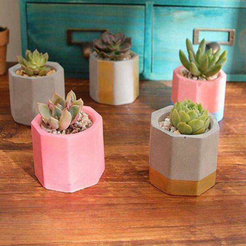 Handmade Pen Holder Silicone Mould Cement Planter Mold Concrete Flower Pots Mold
