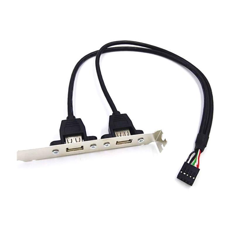 9 Pin to Usb 2.0 Cable Motherboard Chassis Rear Pci Baffle Line Extension Cable