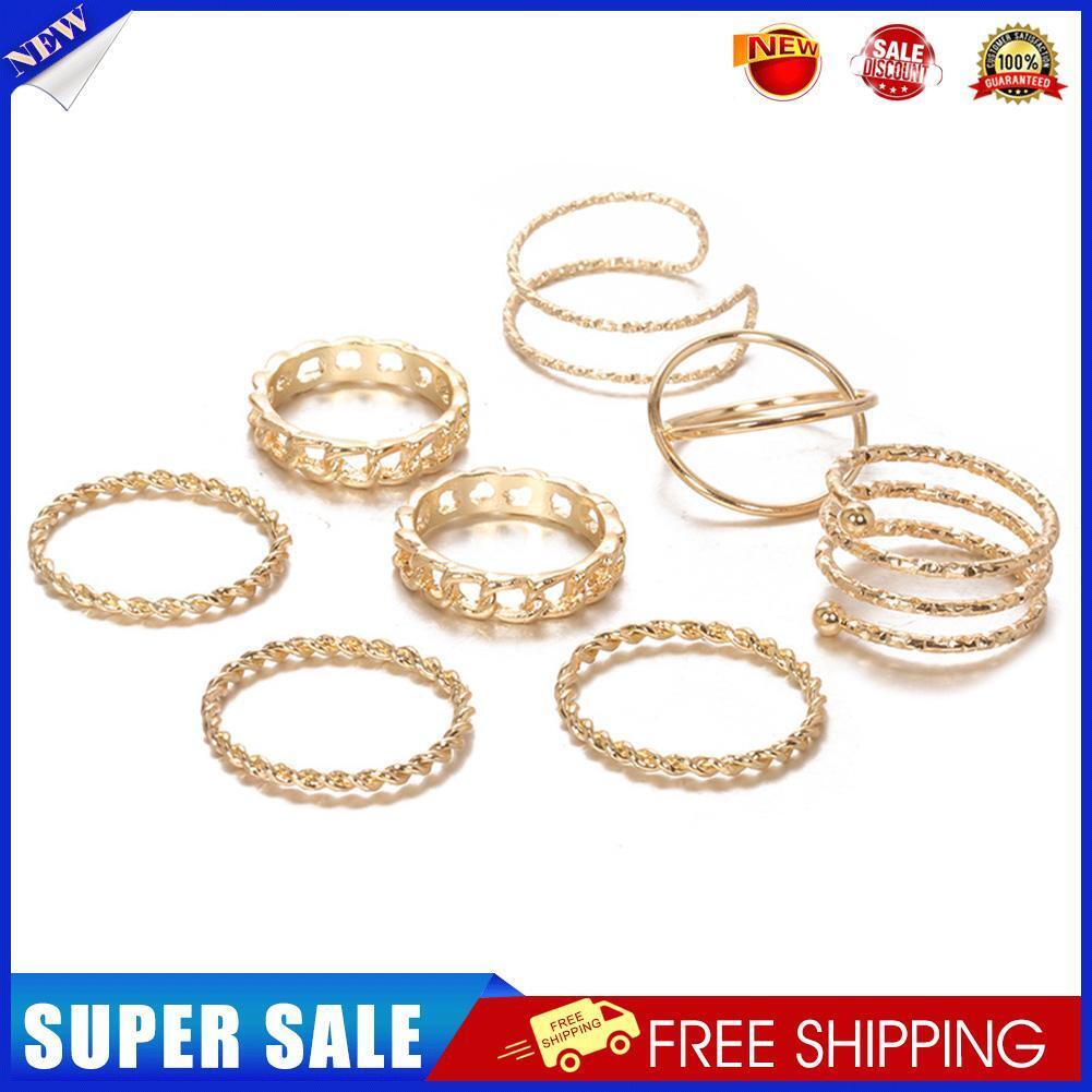 8pcs Multilayer Twist Women Knuckle Rings Women Charming Wedding Jewelry