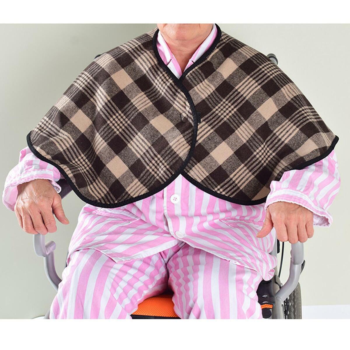 Old People Warm Shoulder Shawl Plush Cape Wrap  Soothing Warmth