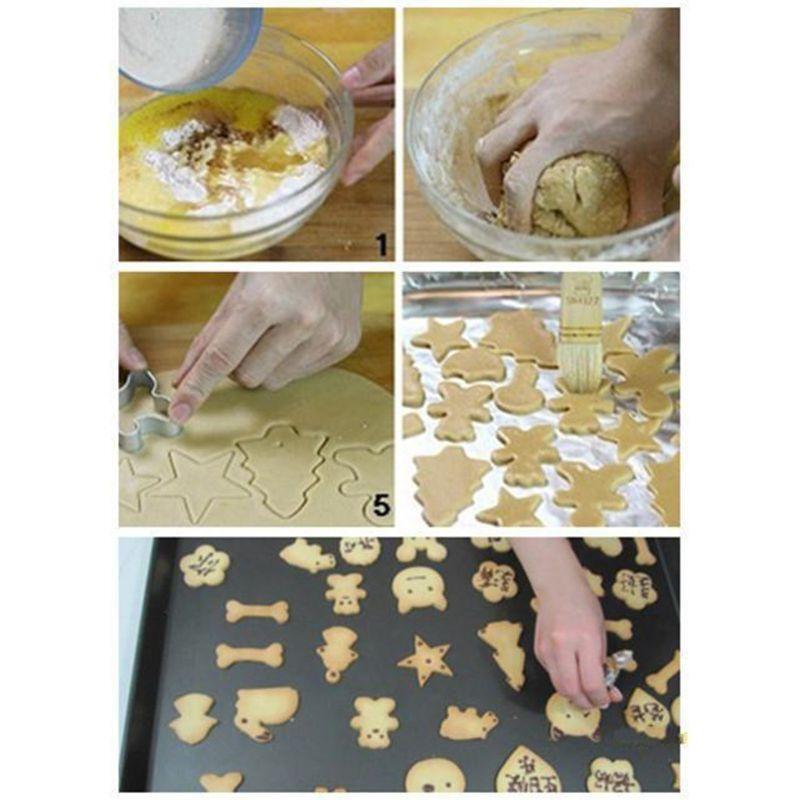 3Pcs Stainless Steel Sugar Biscuit Mold Cookie Cutter Frame Decorating Baking