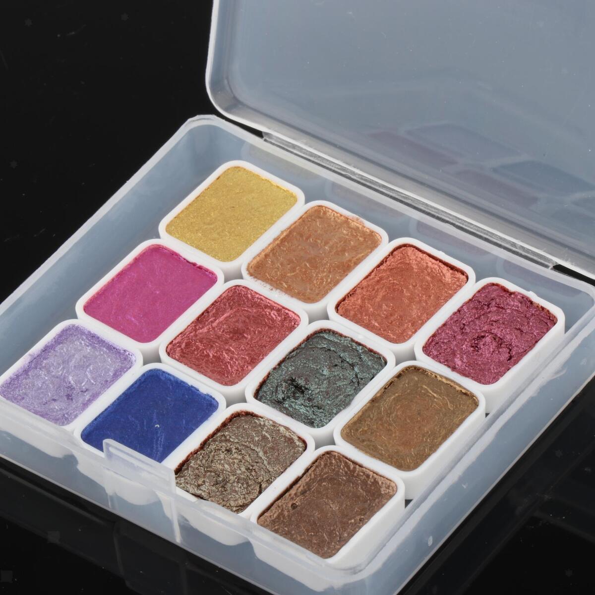 Nail Pigment Solid 12 Colors Pigment Powder Nail Art Powder for Beginners