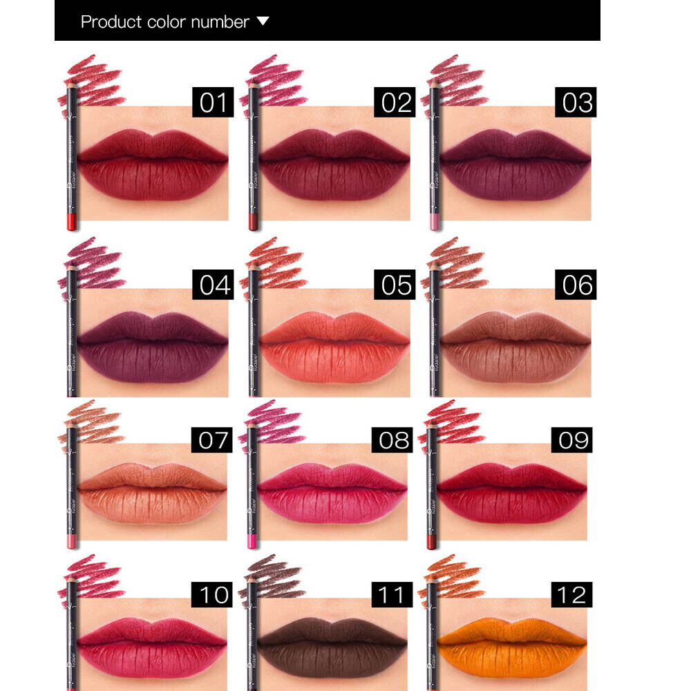 Waterproof Longlasting Beauty Lip Pen Lip Liner Pencil Set Matte Cosmetic
