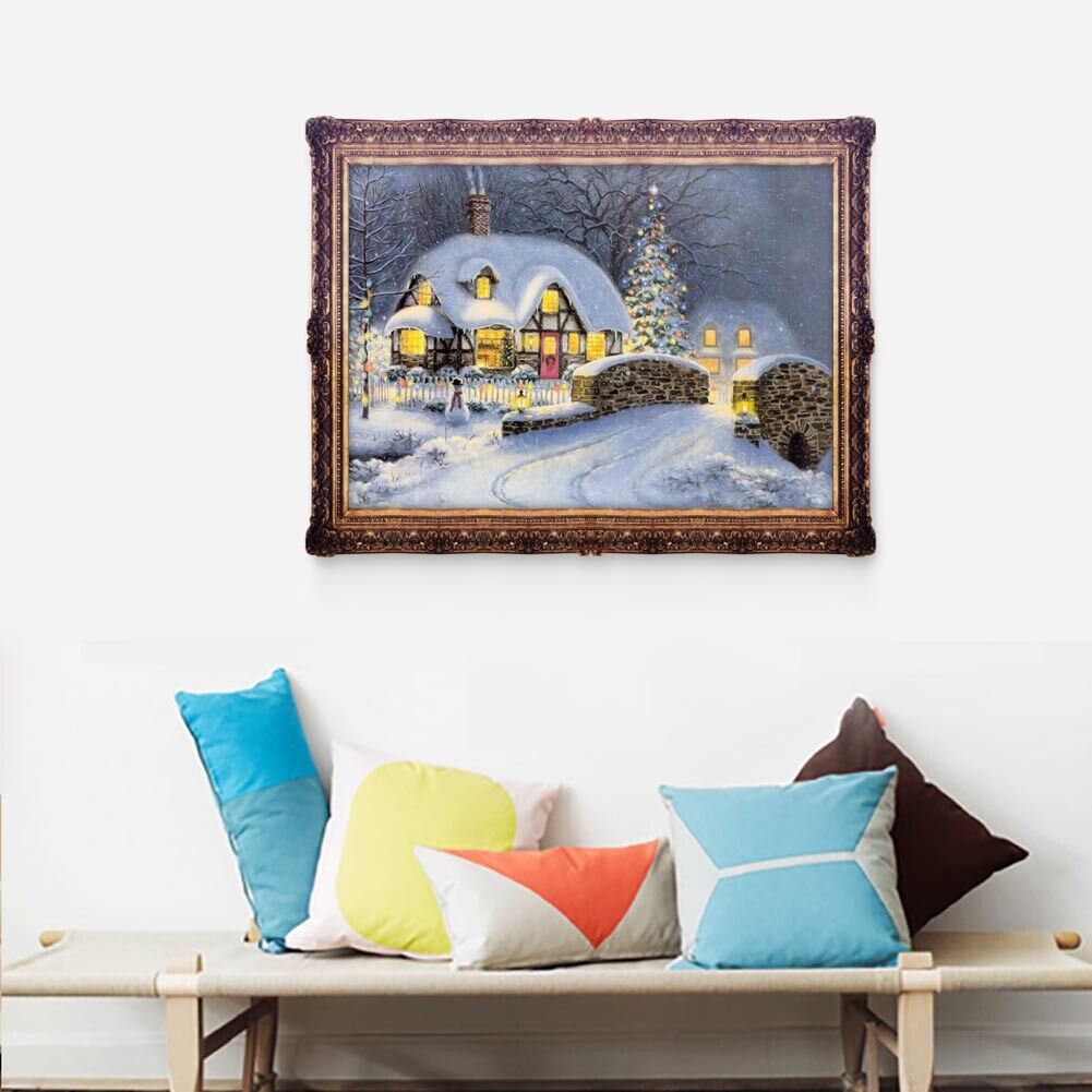 Christmas Night Snow 5D Diamond DIY Painting Craft Kit Home Wall  Decor