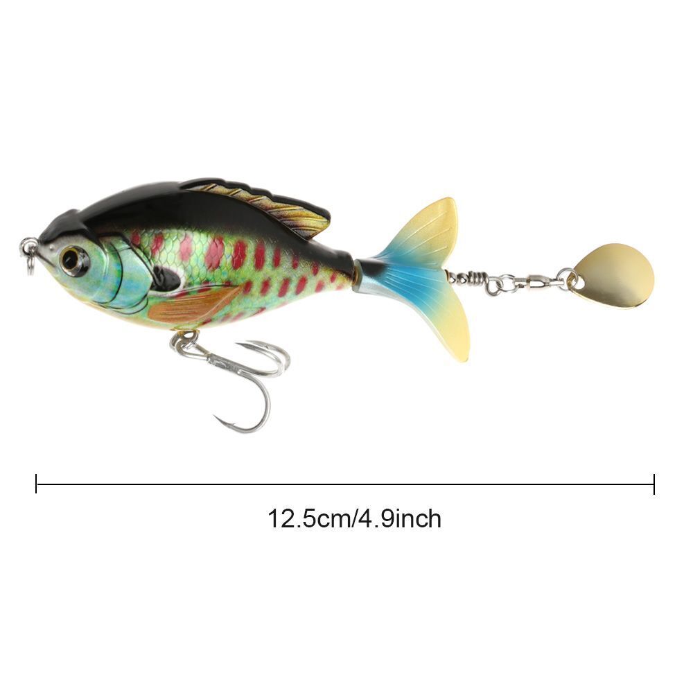 Segment Soft Rotating Tail VMC Hooks Fish Bait Rotate Tail Fishing Lure Popper