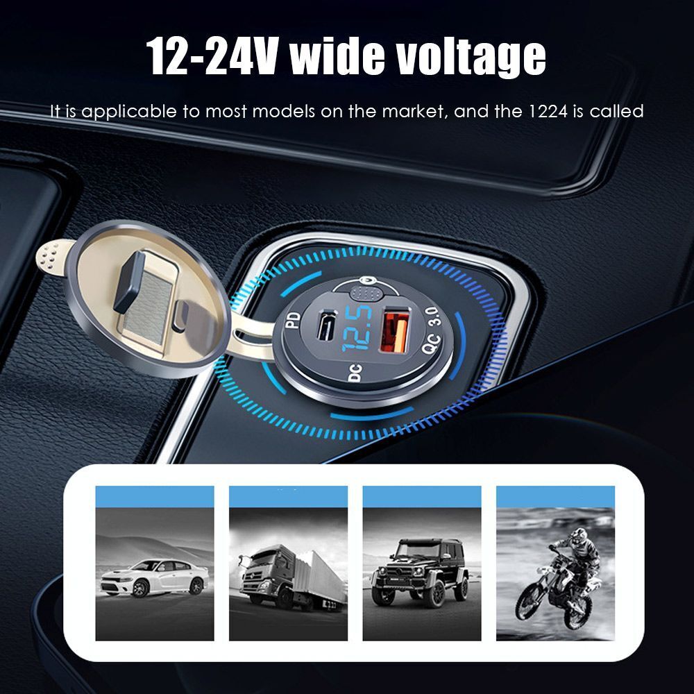 Automobiles Electronics Dual USB Quick Charge Power Outlet Socket Car Charger