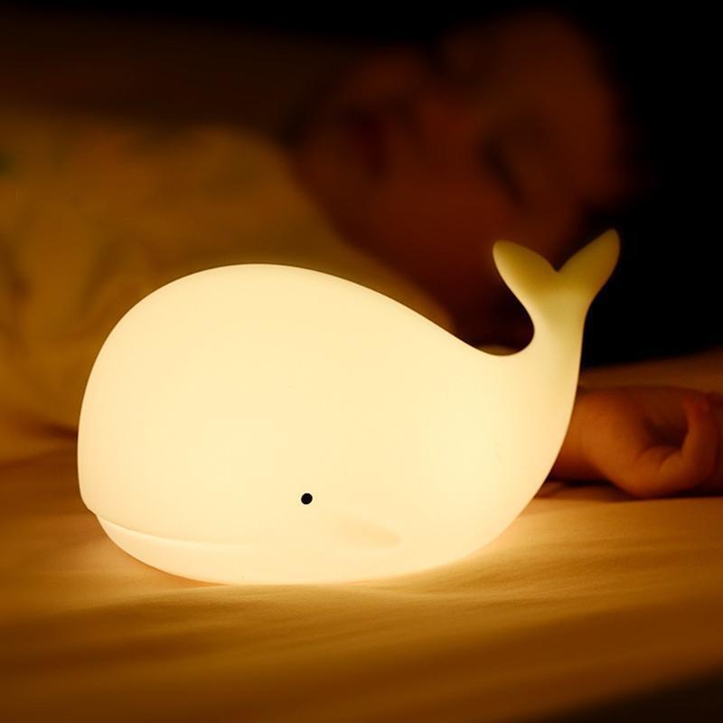 Whale Pat Lamp Night Lights with Tap Control Silicone Baby Lights Birthday Gifts