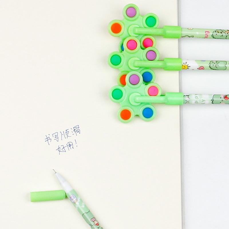 Novelty Gel Pen with Spinning-Top Needel Nib Refillable Writing Pen for Students