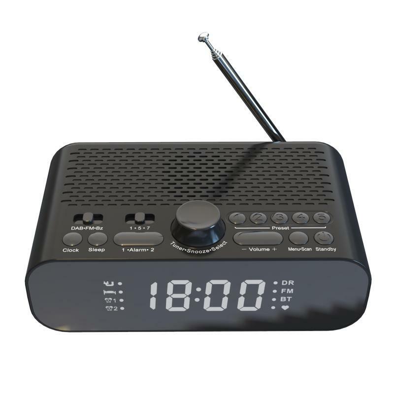 Long-term Use Stereo Loundspeaker Black Color Subwoofer Bedside FM Radio